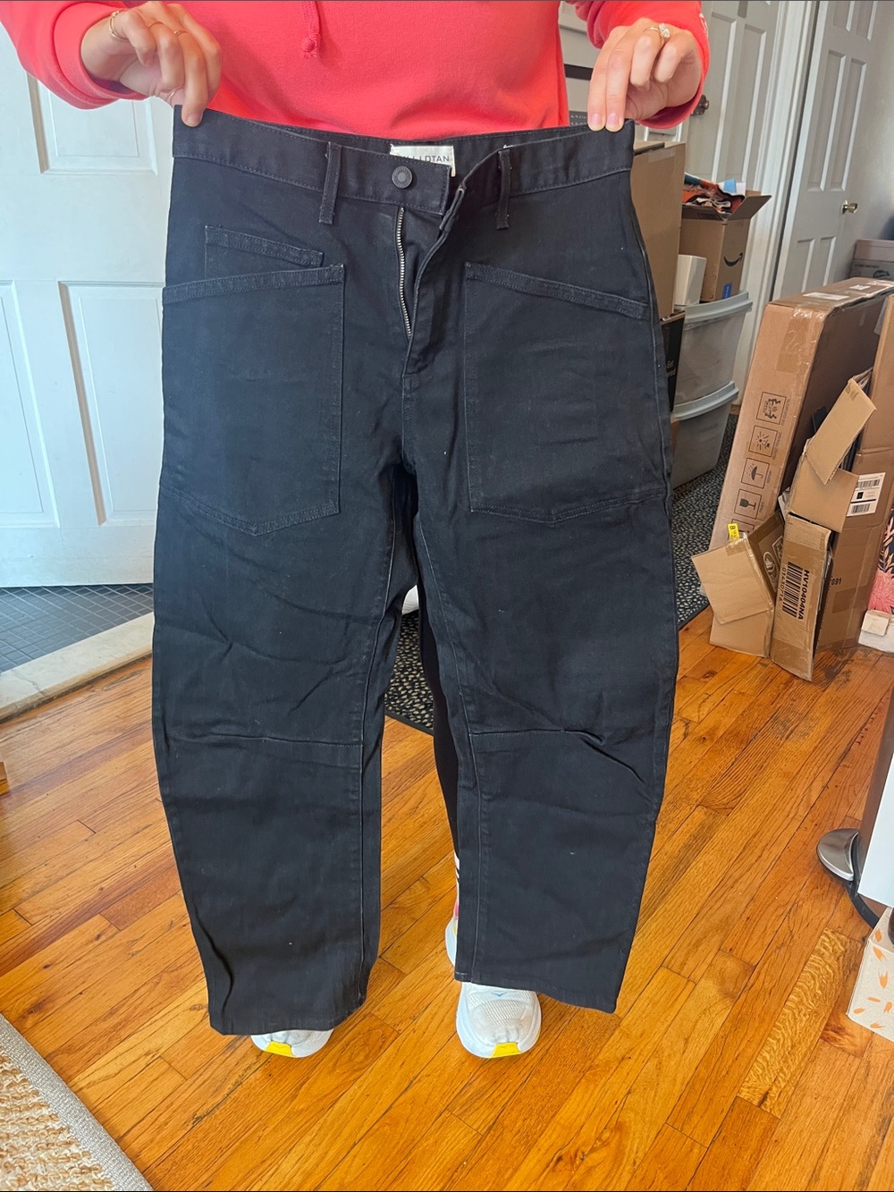 Nili Lotan Black Denim Shon Pants